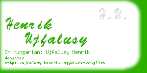 henrik ujfalusy business card
